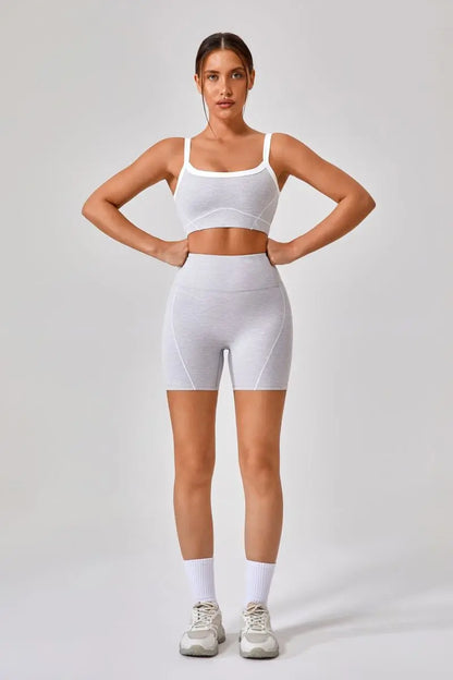 High Waist Flare Split Leggings 2pcs Yoga Suit