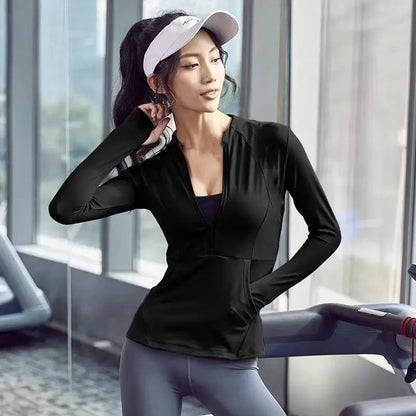 Women Sport Zipper Yoga Jacket