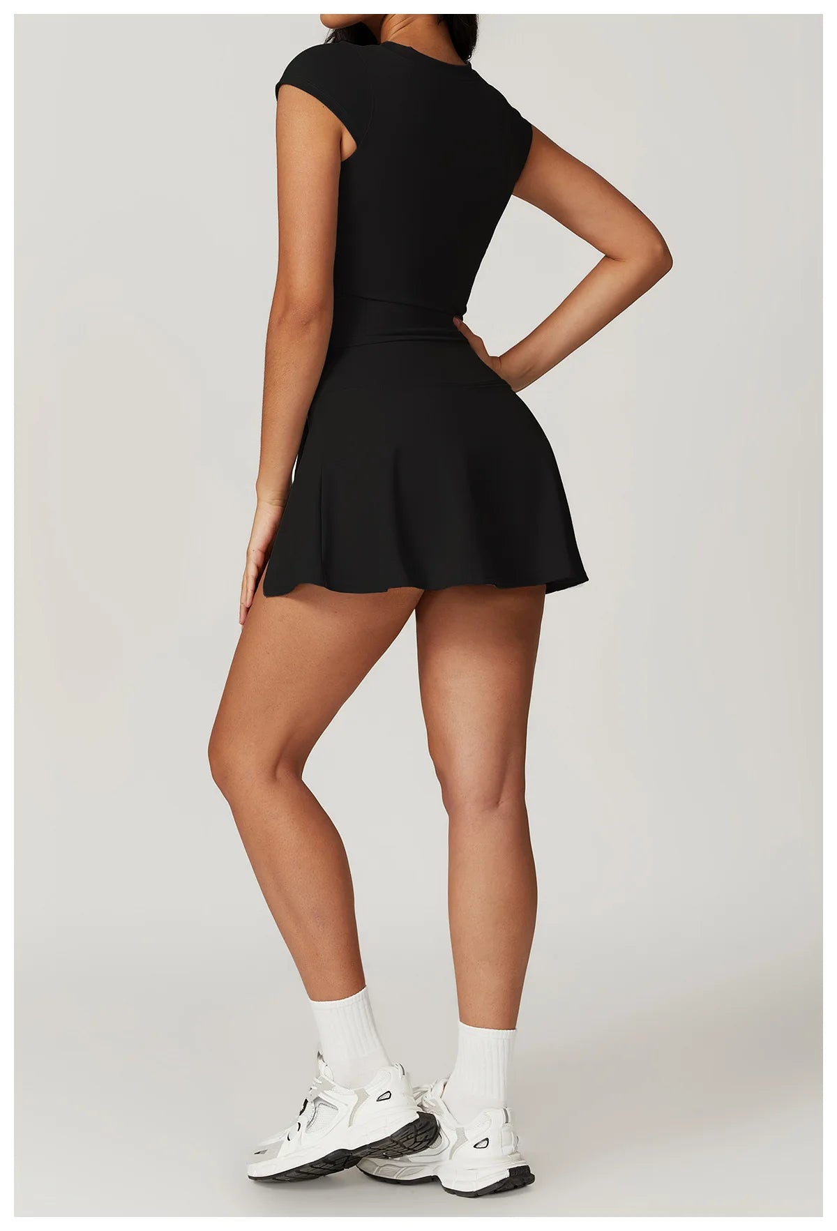 Short Sleeve Female Yoga Short Skirt Tracksuit