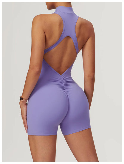 Scrunch Sporty Short Jumpsuit with Bar Suit