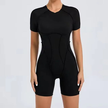 Athletic Wear Padding One-Piece Women Gym Jumpsuit