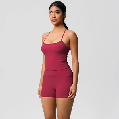 Quick Drying Brushed Sling Yoga Shorts