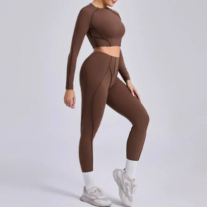 High Waist Skinny Breathable Seamless Yoga Set