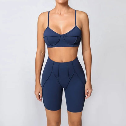 High Waisted Peach Hip Quick Drying Sports Bra Suits