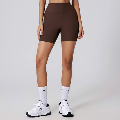 Seamless High Waist Ruching Gym Shorts