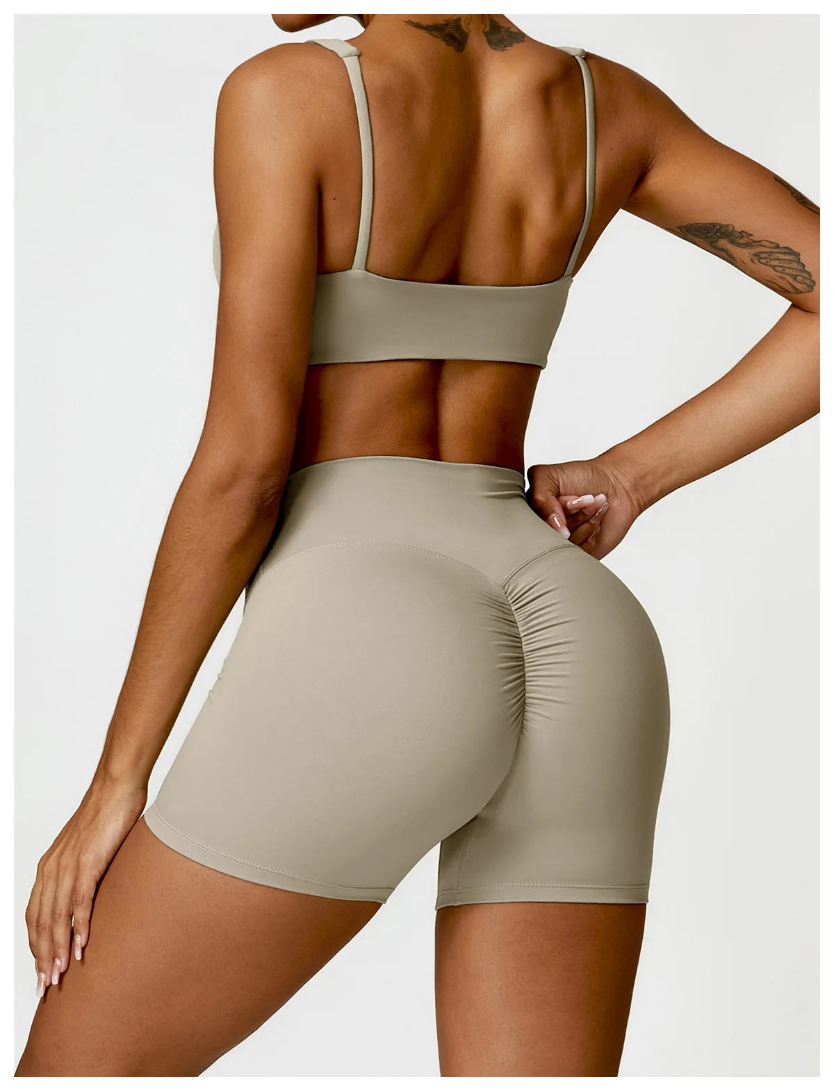 Long Sleeve Crop Top & High-Waist Leggings