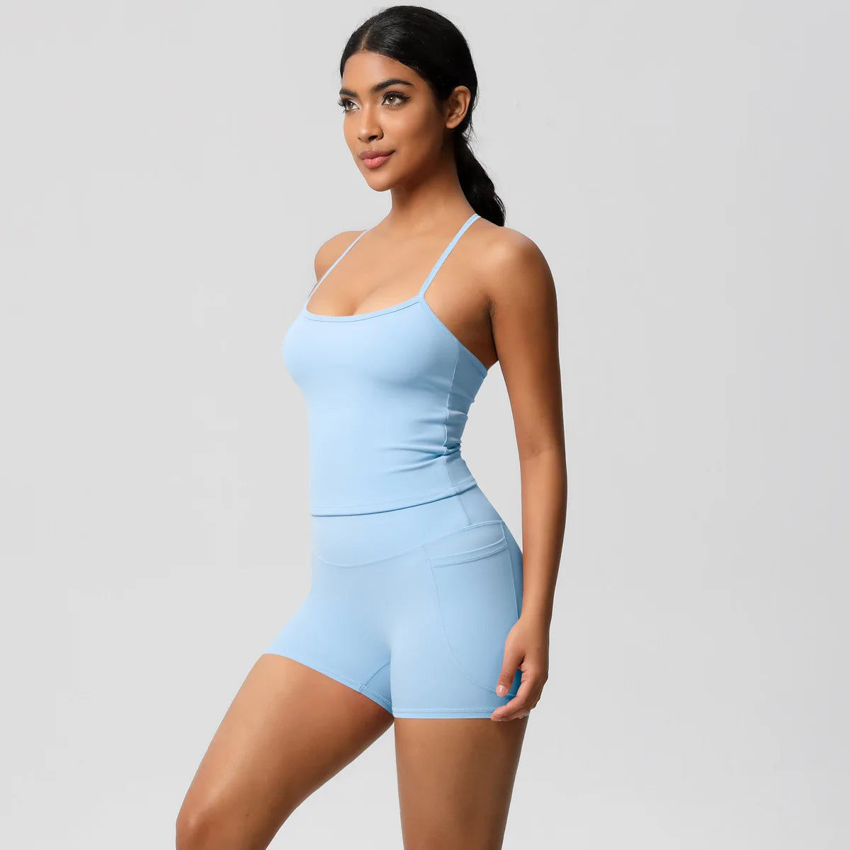 Quick Drying Brushed Sling Yoga Shorts