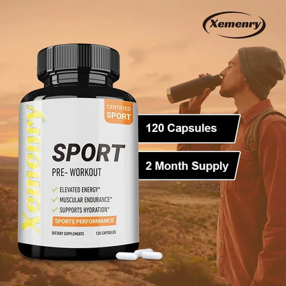 Sport Pre Workout Supplement 120 Capsules