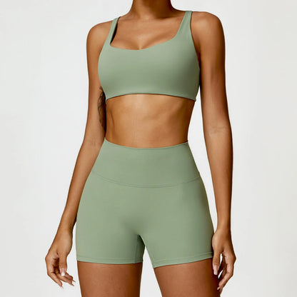 Long Sleeve Crop Top & High-Waist Leggings