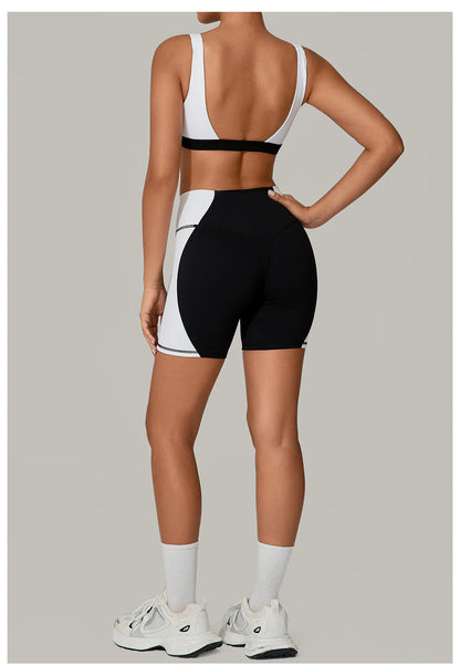Women's Spliced Sports High Waist Yoga Set