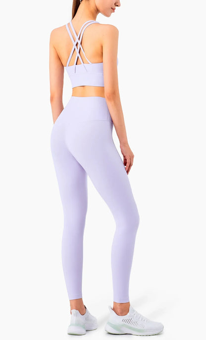 Cross-Back Sports Bra & High-Waist Leggings