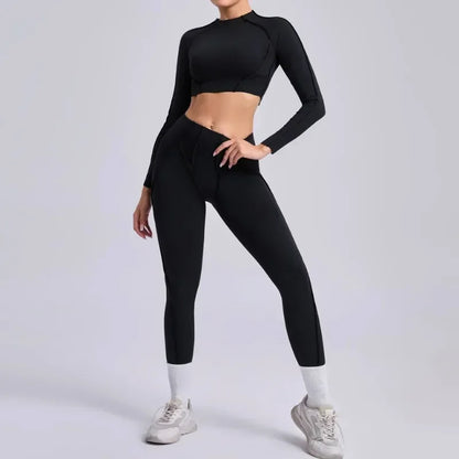 High Waist Skinny Breathable Seamless Yoga Set