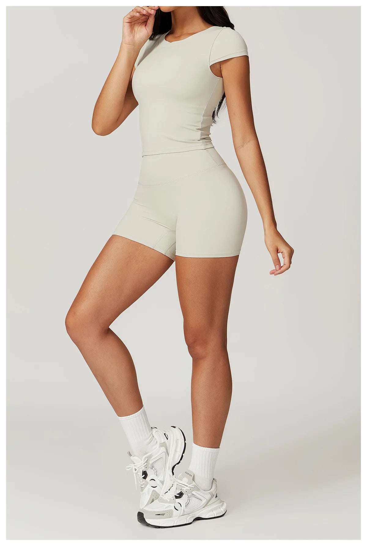 Short Sleeve Female Yoga Short Skirt Tracksuit