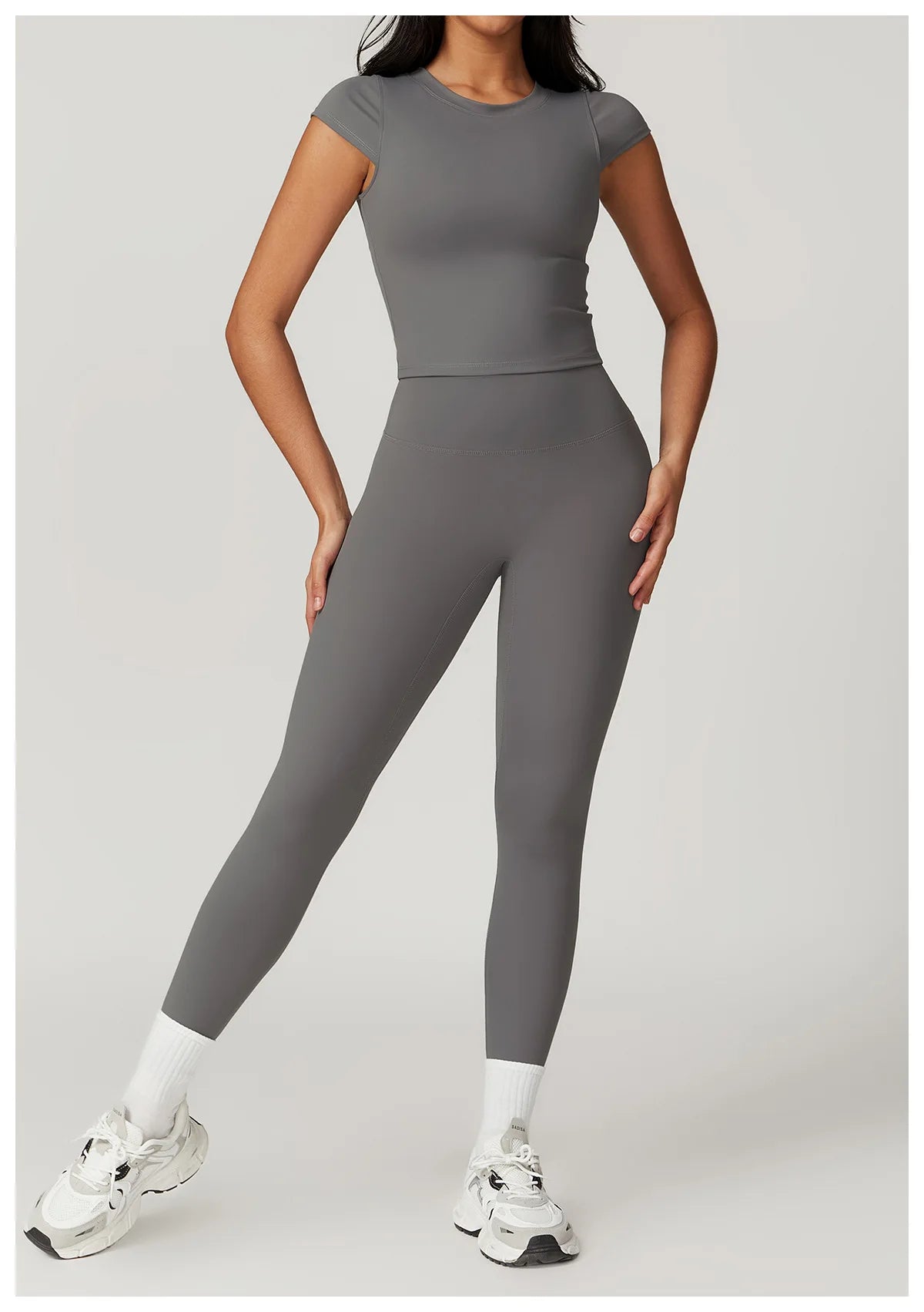 Short Sleeve Female Yoga Short Skirt Tracksuit