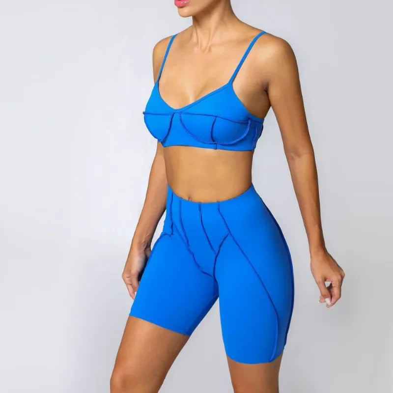 High Waisted Peach Hip Quick Drying Sports Bra Suits