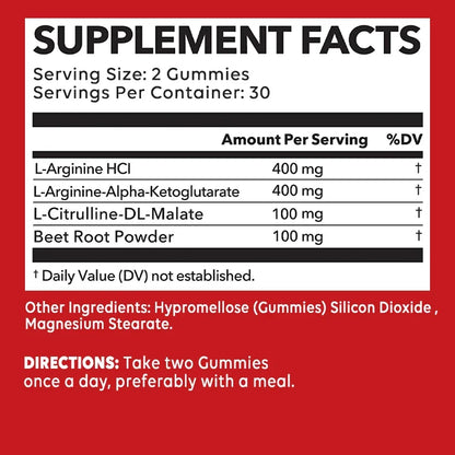 L-Arginine Supplement 30 Gummies