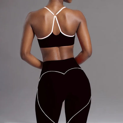 Seamless High Elasticity Yoga Bra Pants Set