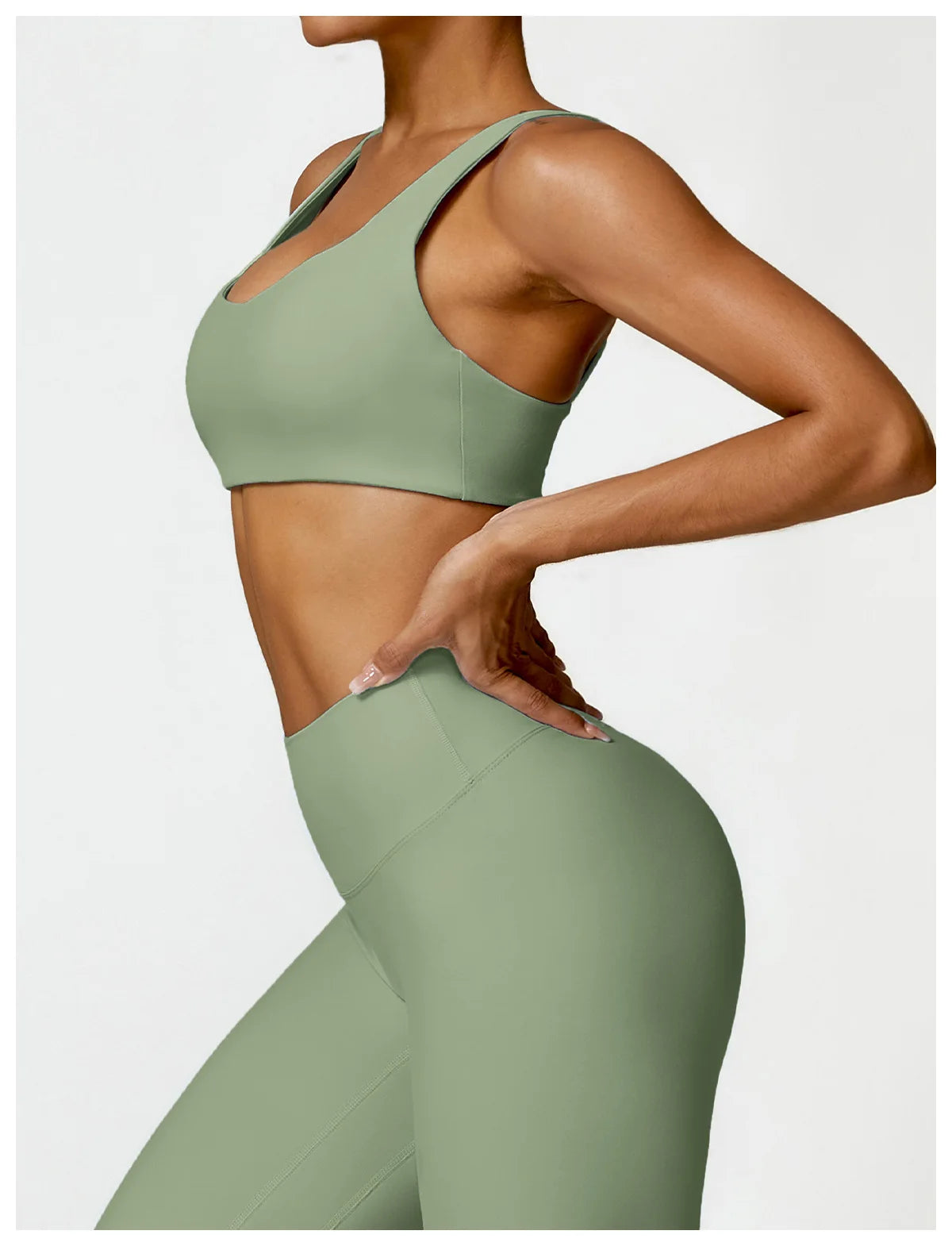 Long Sleeve Crop Top & High-Waist Leggings