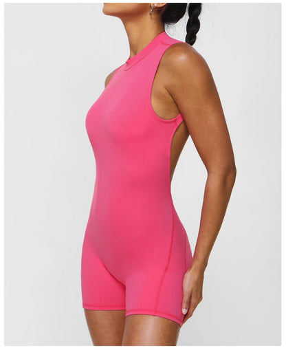 Sexy Back V Jumpsuits Women's Tracksuit Yoga Set