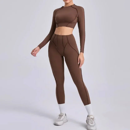 High Waist Skinny Breathable Seamless Yoga Set