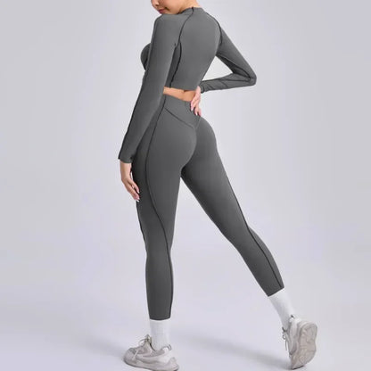 High Waist Skinny Breathable Seamless Yoga Set