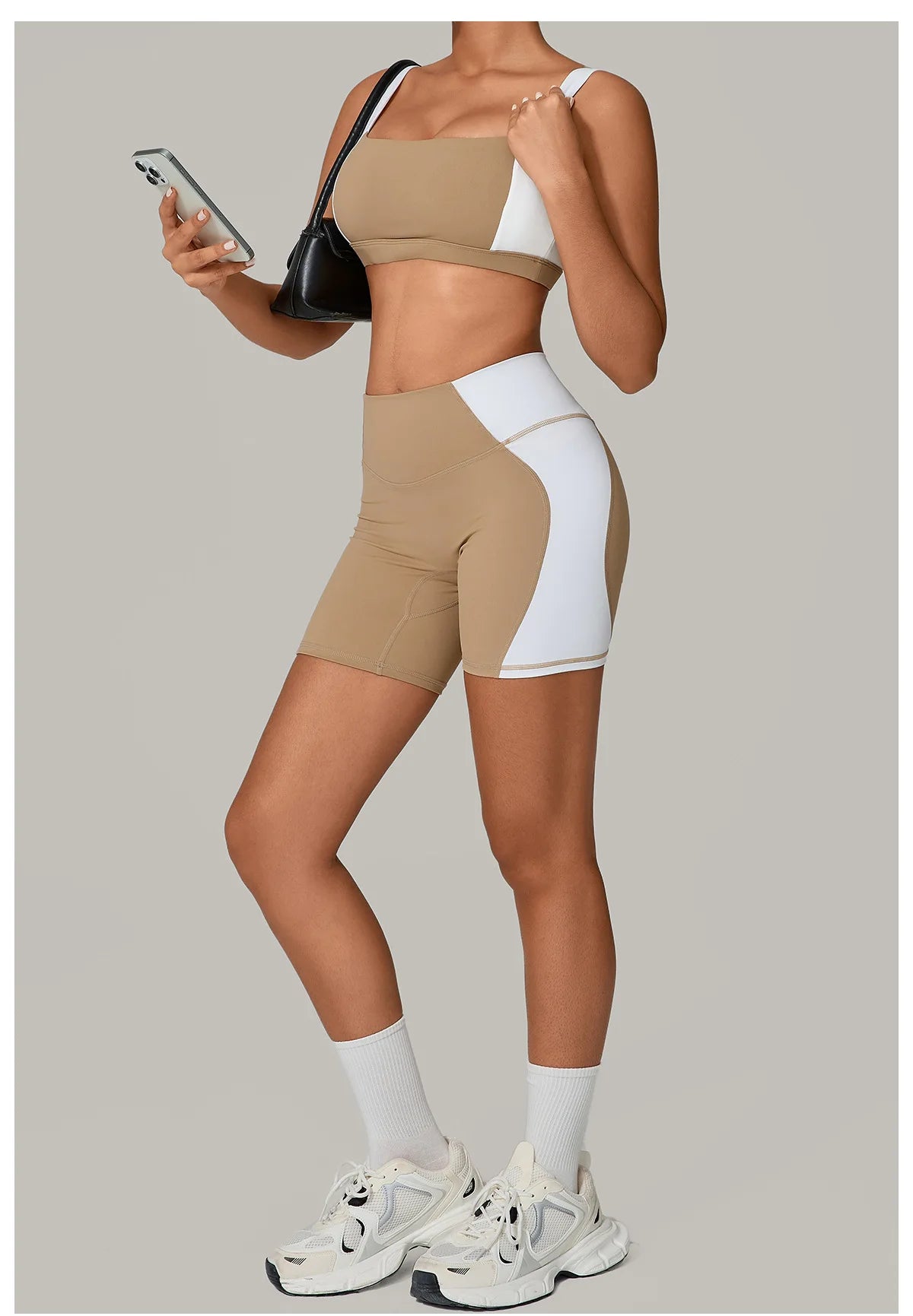 Women's Spliced Sports High Waist Yoga Set