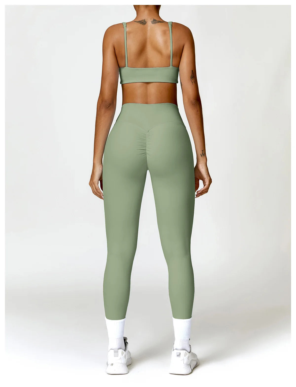 Long Sleeve Crop Top & High-Waist Leggings