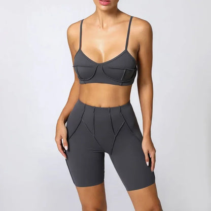 High Waisted Peach Hip Quick Drying Sports Bra Suits