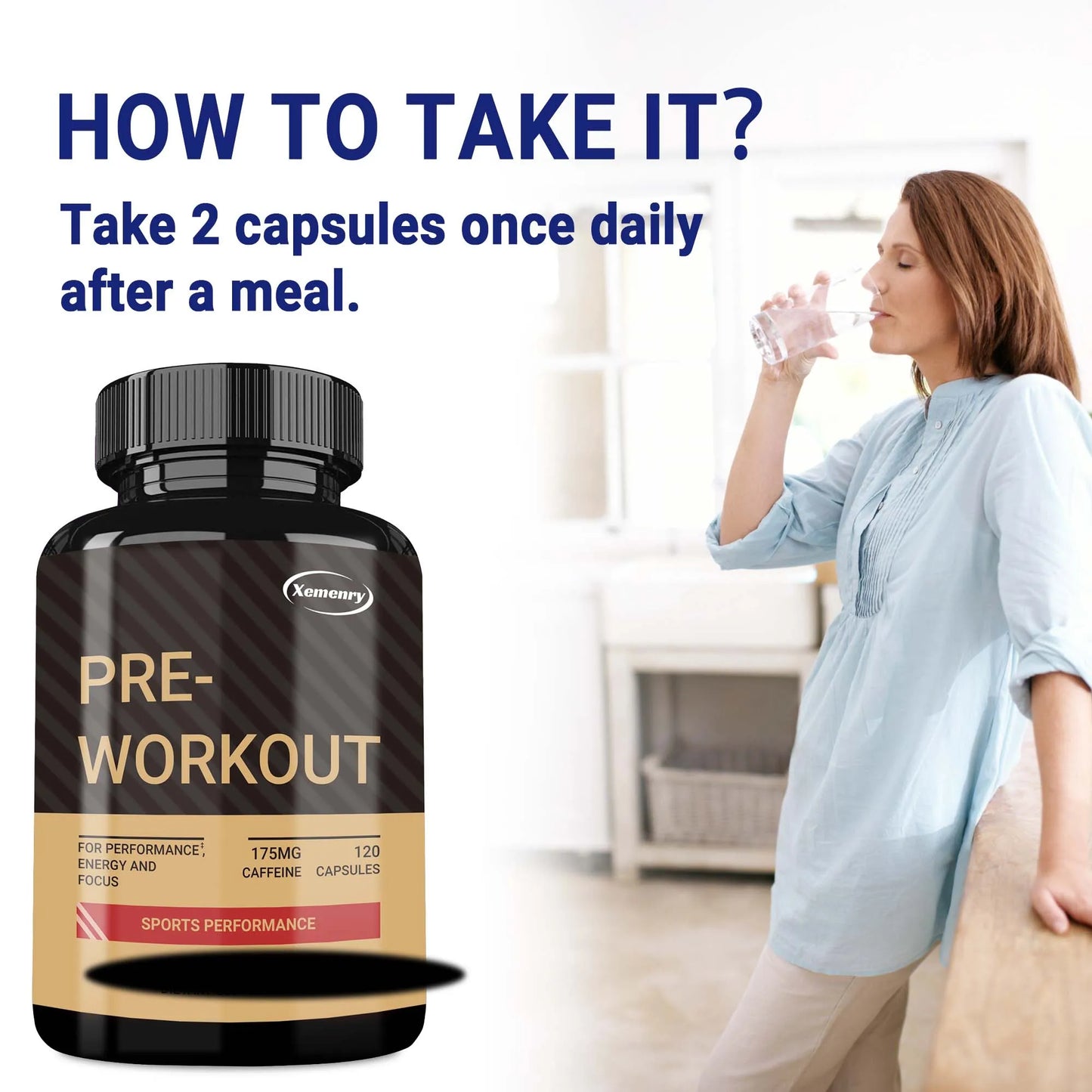 Pre-Workout Supplement with Creatine Monohydrate