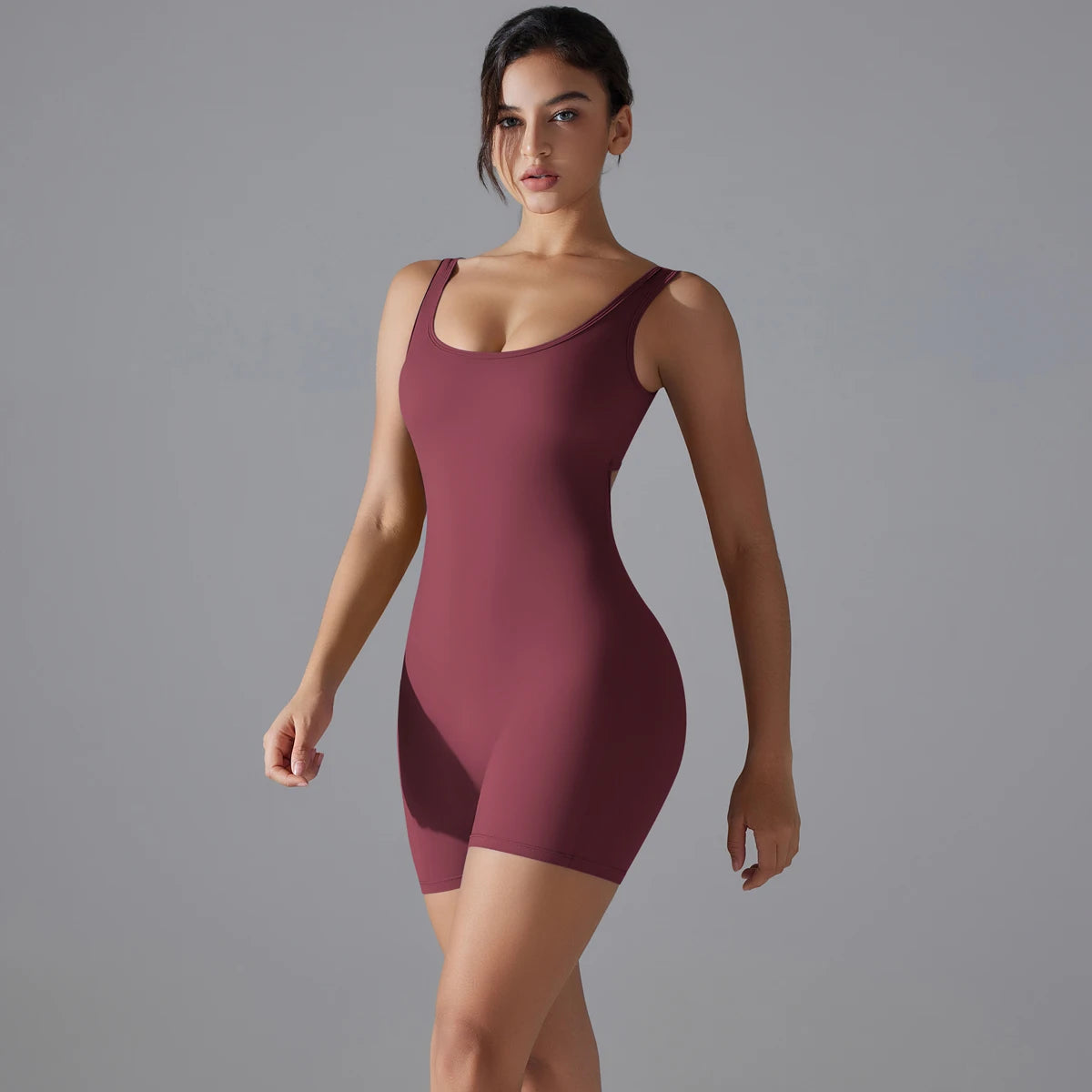 Hip Lift One-piece Backless Workout Jumpsuit Yoga Set