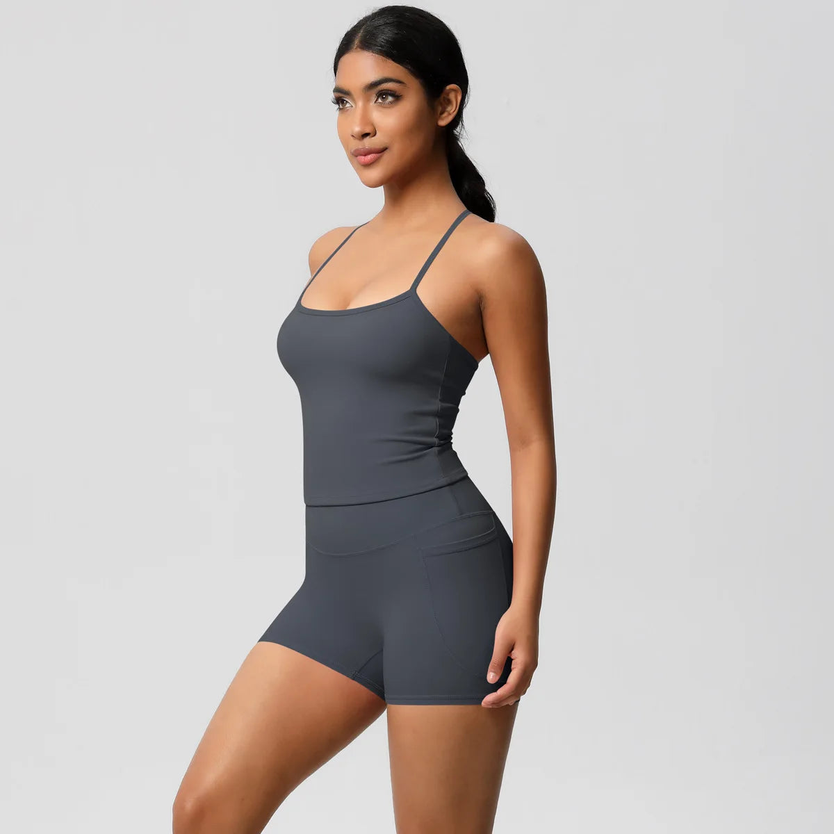 Quick Drying Brushed Sling Yoga Shorts