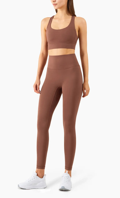 Cross-Back Sports Bra & High-Waist Leggings
