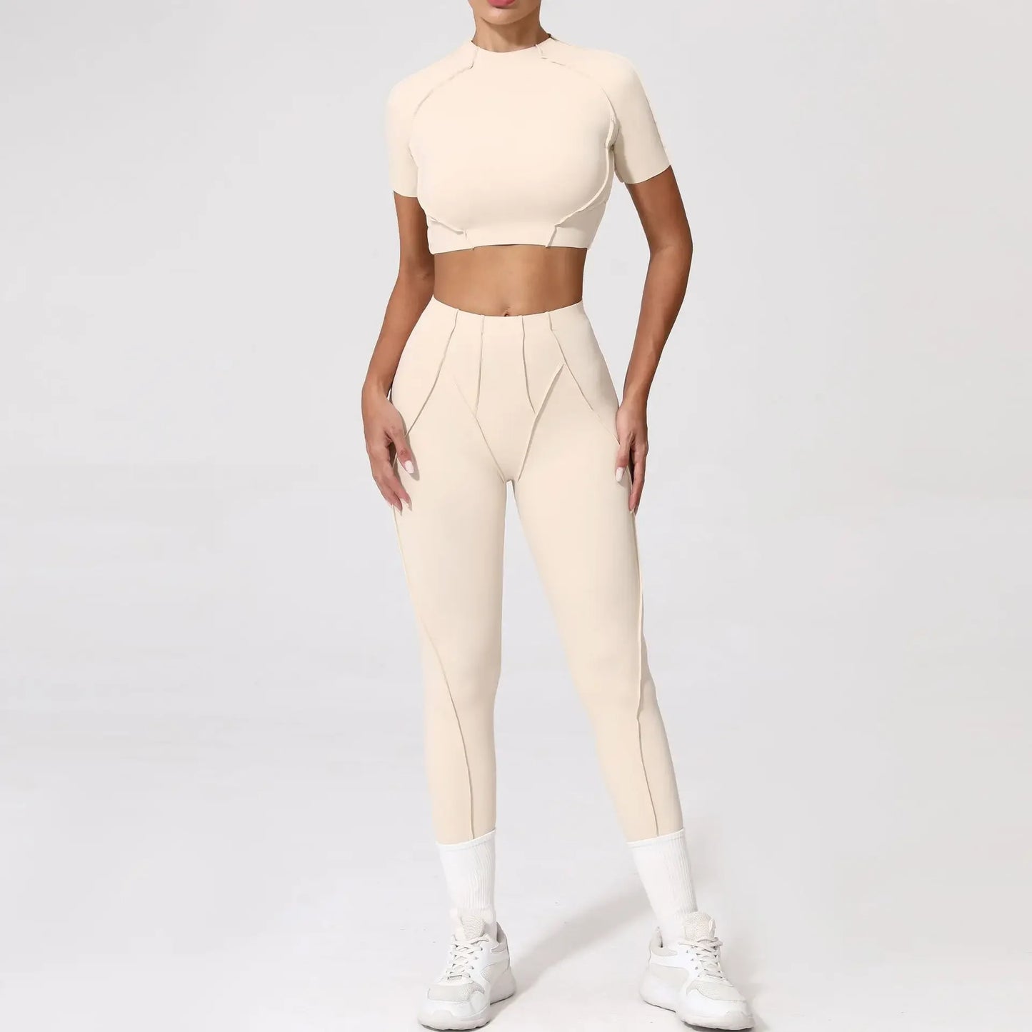 High Waist Skinny Breathable Seamless Yoga Set