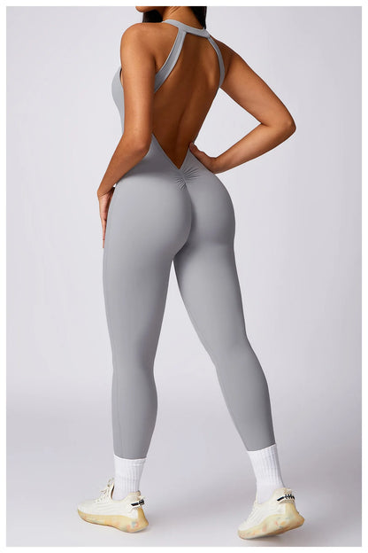 Backless Quick-Dry Yoga Jumpsuit