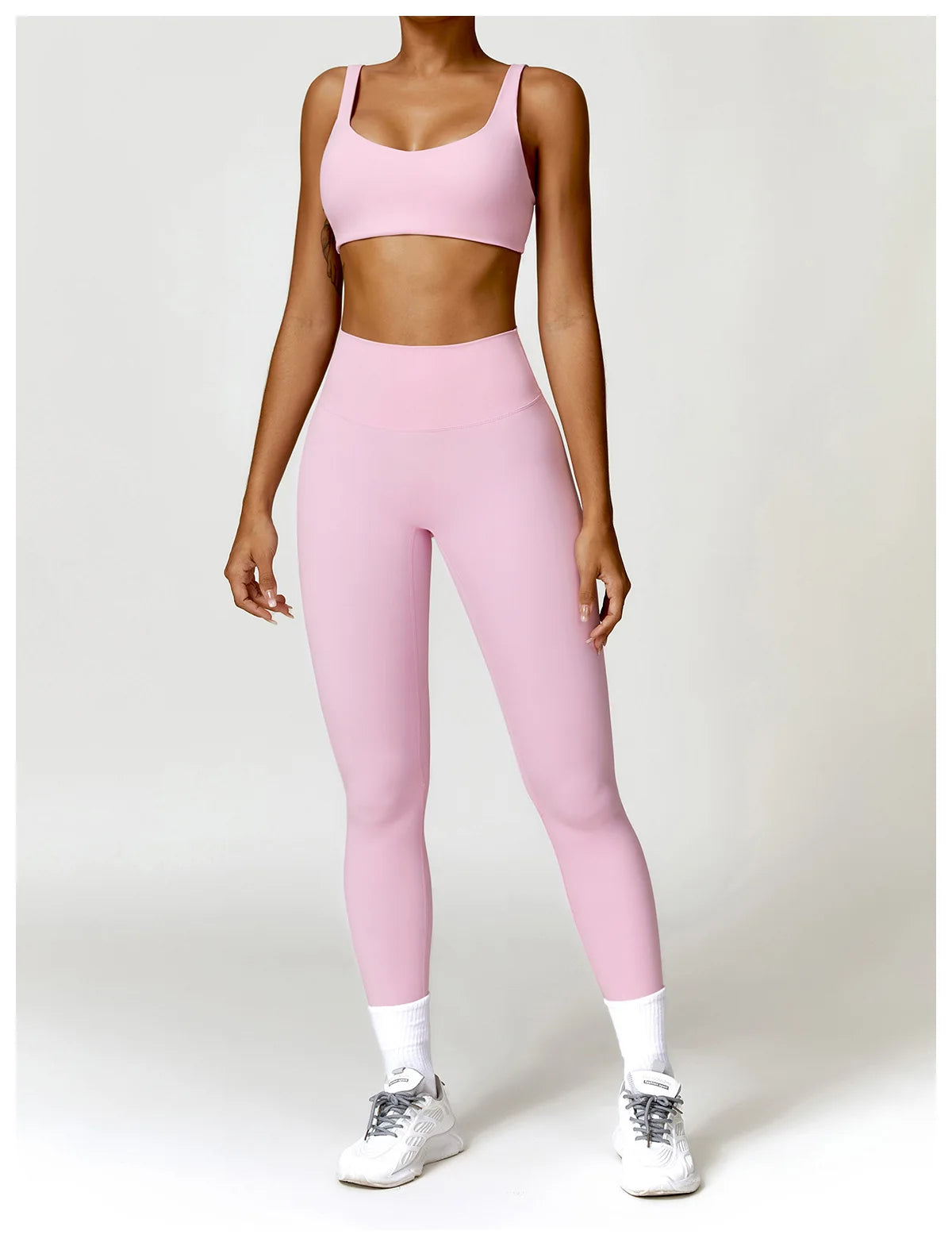 Long Sleeve Crop Top & High-Waist Leggings