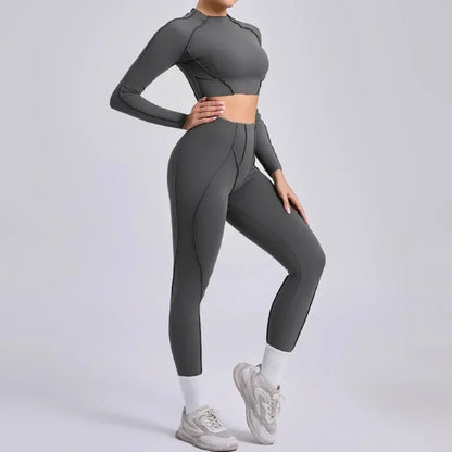High Waist Skinny Breathable Seamless Yoga Set