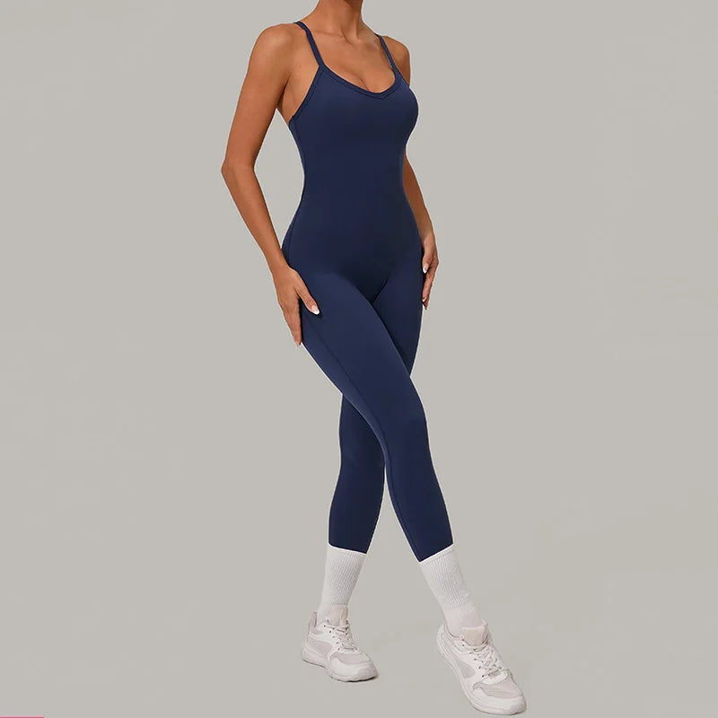 U-Neck Adjustable High-Waisted One Piece Bodysuit