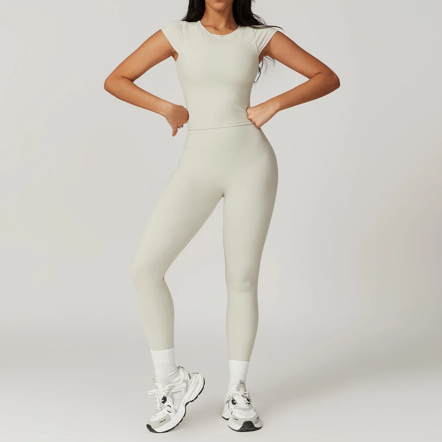 Short Sleeve Female Yoga Short Skirt Tracksuit