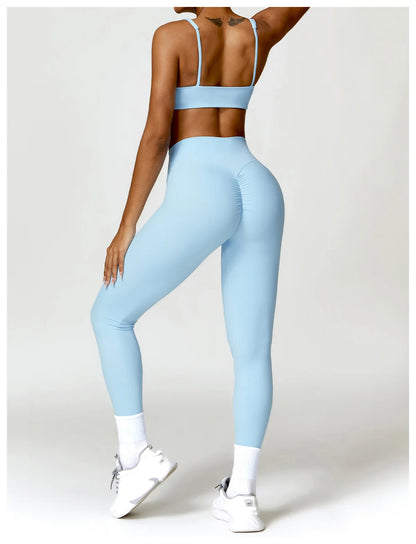 Long Sleeve Crop Top & High-Waist Leggings