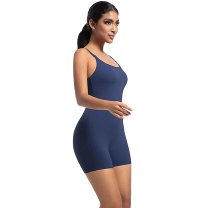 Seamless Jumpsuit Romper Backless Set