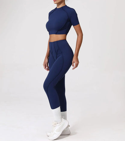 High Waist Skinny Breathable Seamless Yoga Set