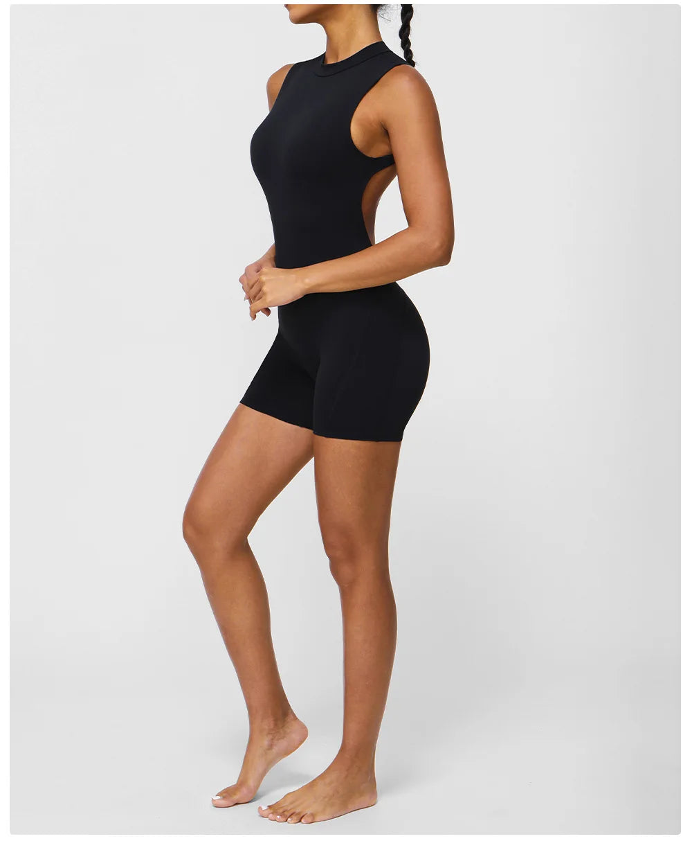 Sexy Back V Jumpsuits Women's Tracksuit Yoga Set