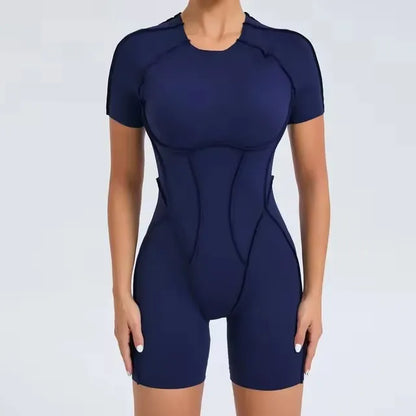 Athletic Wear Padding One-Piece Women Gym Jumpsuit