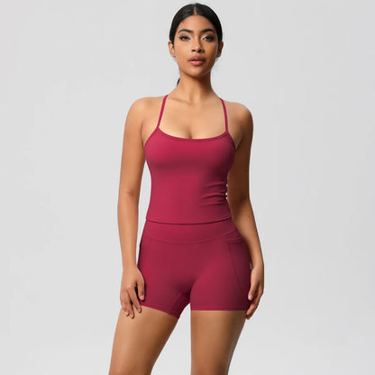 Quick Drying Brushed Sling Yoga Shorts
