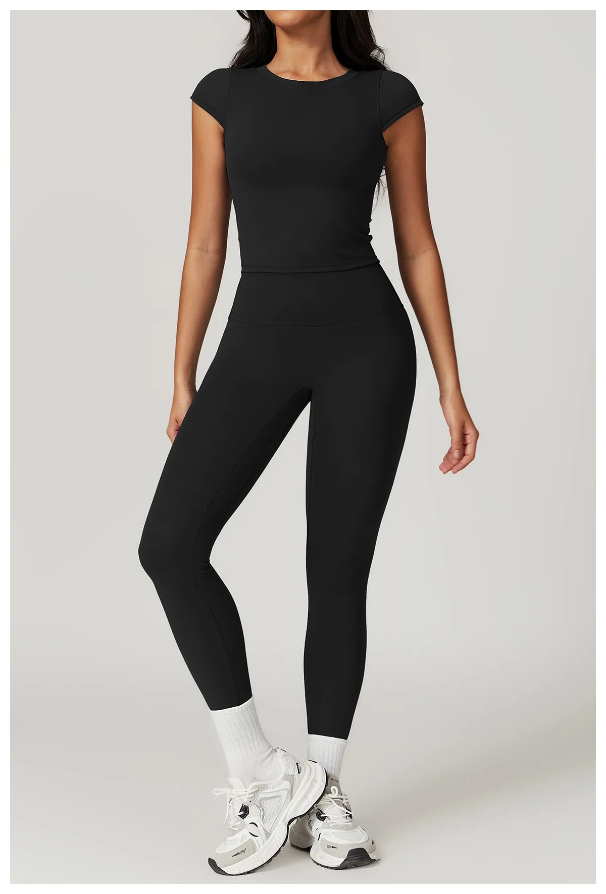 Short Sleeve Female Yoga Short Skirt Tracksuit