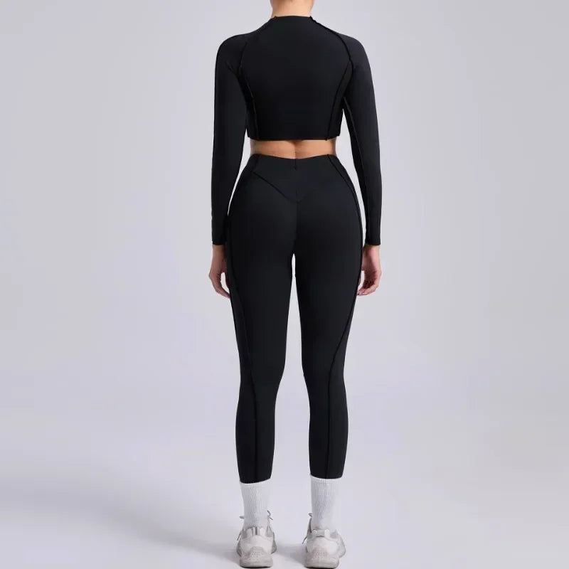 High Waist Skinny Breathable Seamless Yoga Set