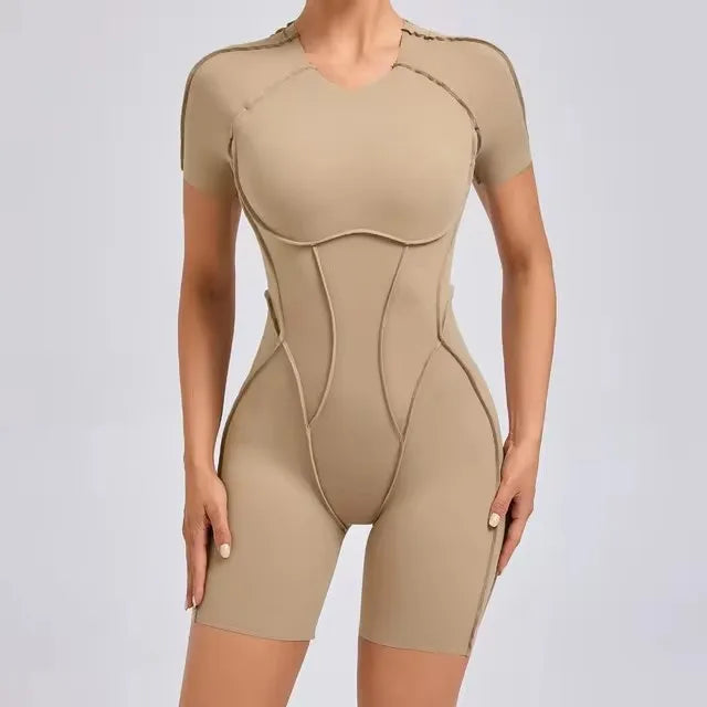 Athletic Wear Padding One-Piece Women Gym Jumpsuit