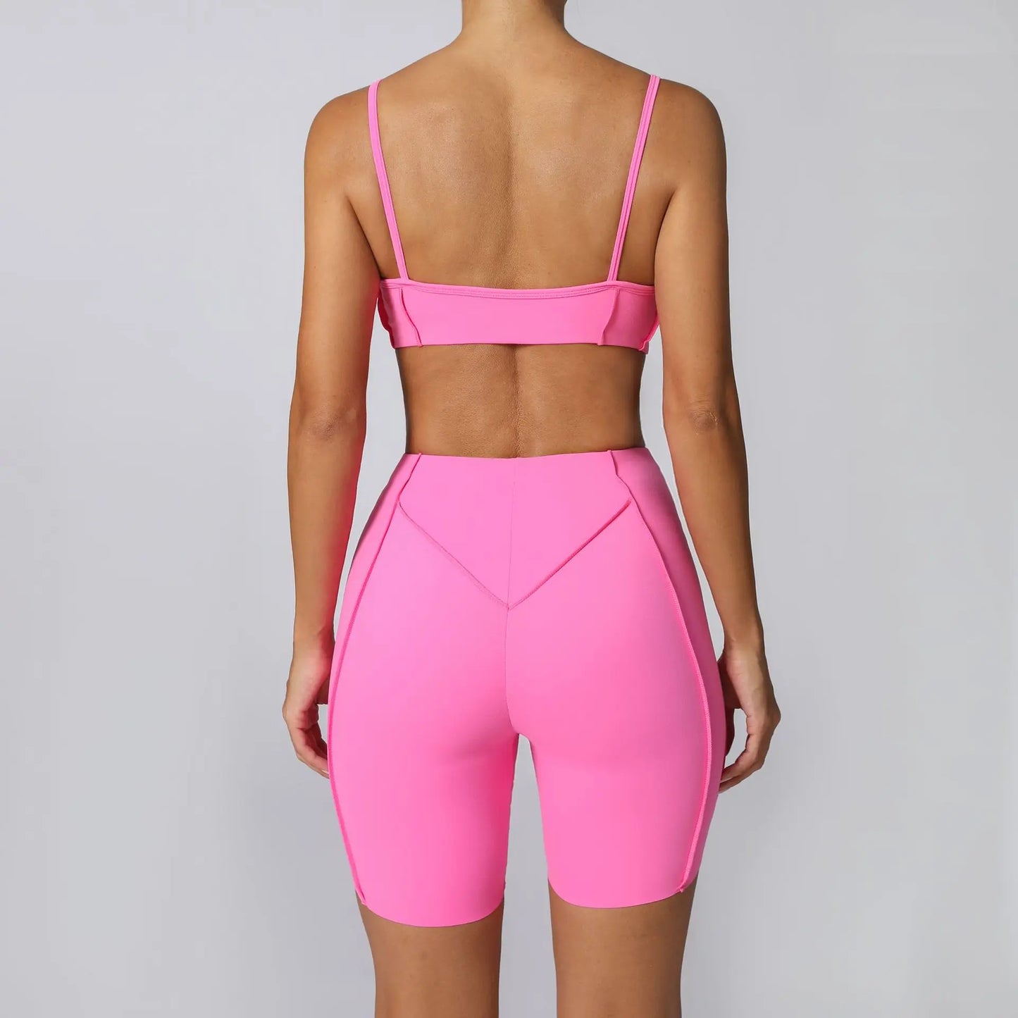 High Waisted Peach Hip Quick Drying Sports Bra Suits