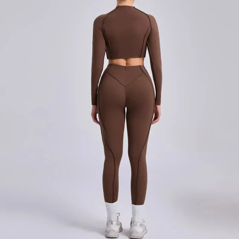 High Waist Skinny Breathable Seamless Yoga Set