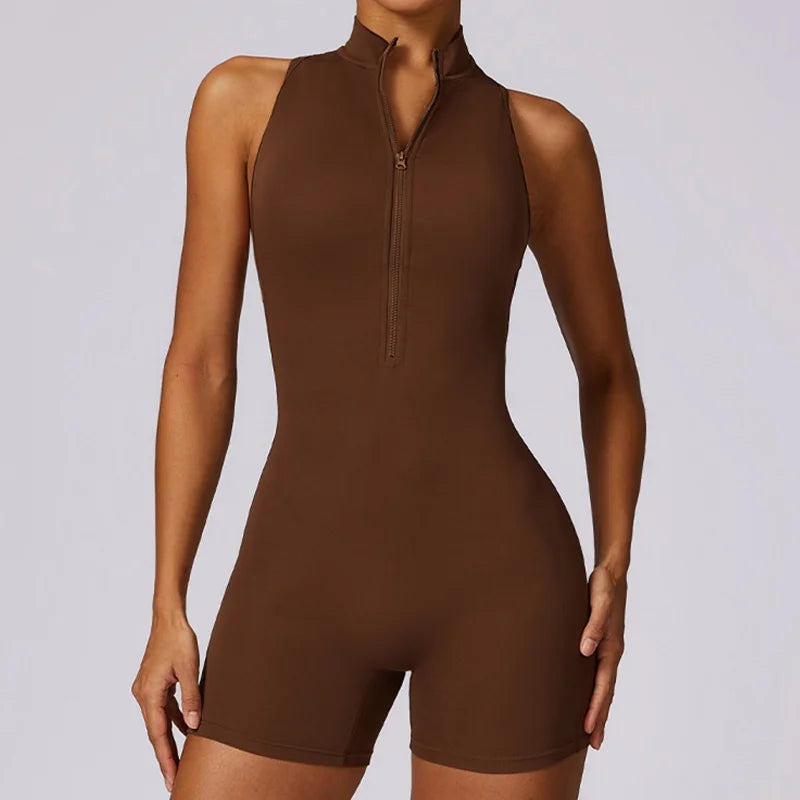 Scrunch Sporty Short Jumpsuit with Bar Suit